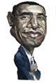 Barack Obama caricature by Kerry Waghorn