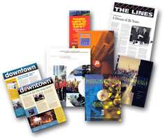 Various examples of publications done by Bannerline Communications