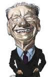 Rupert Murdoch caricature by Kerry Waghorn
